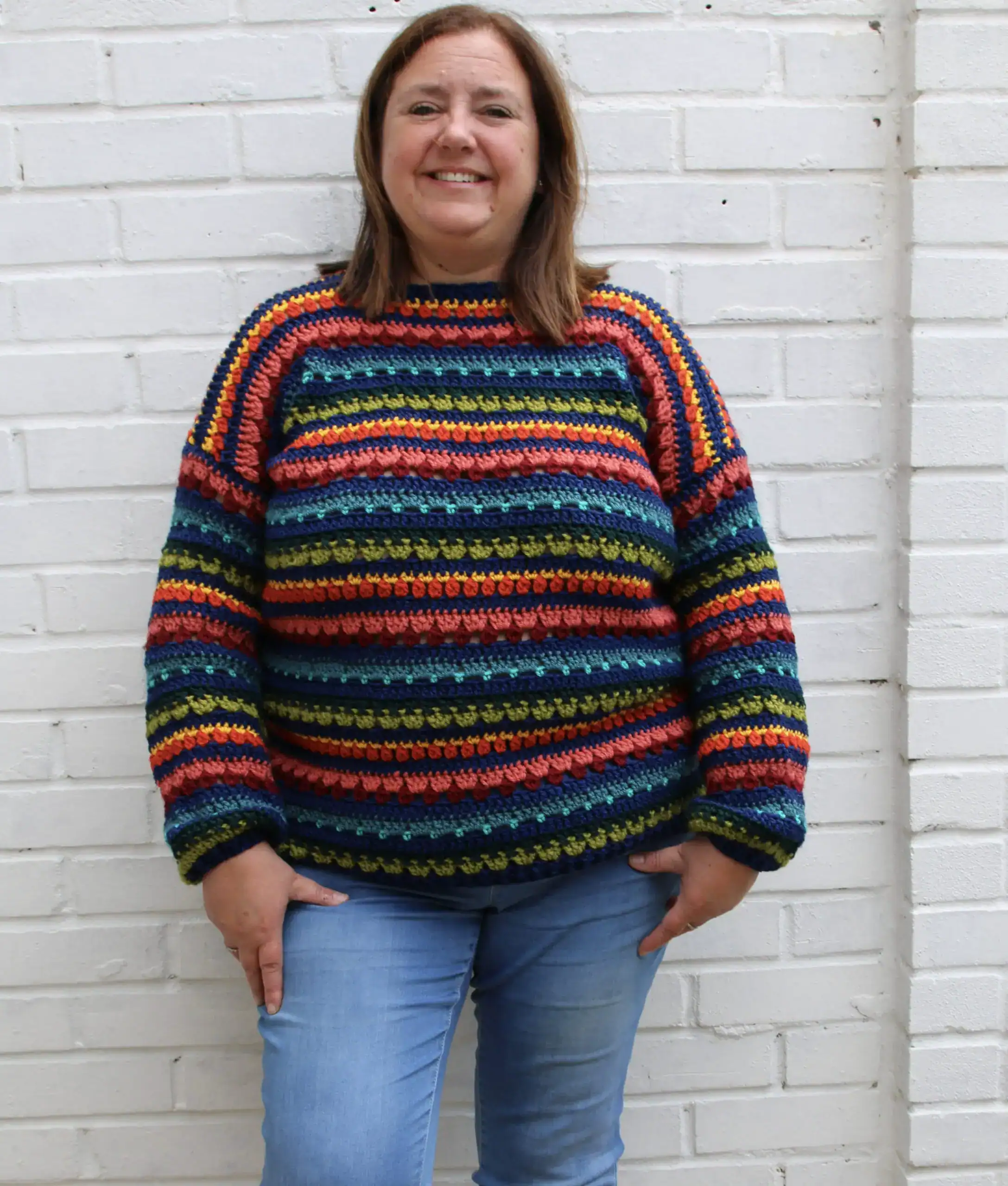 15 Striped Crochet Patterns – Delightfully Stylish 12 Striped Sweater Free Crochet Pattern