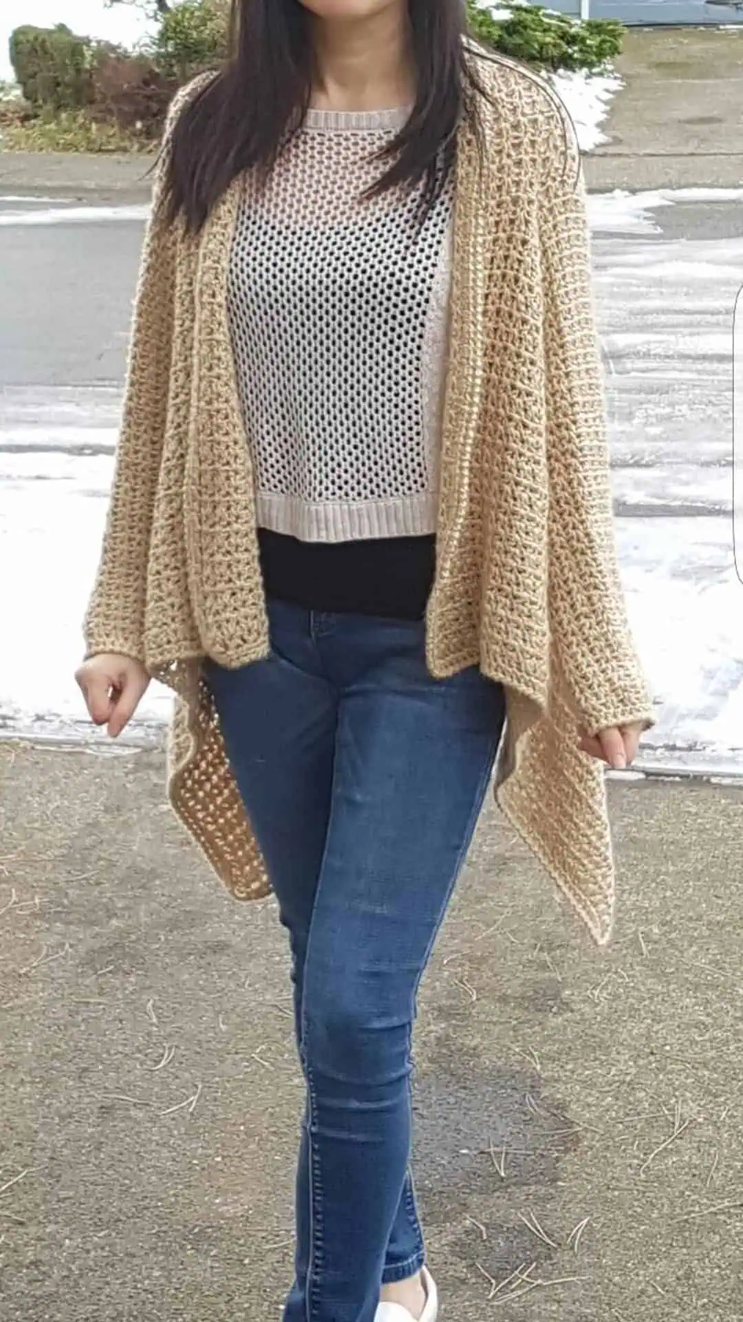 20 Crochet V-Stitch Patterns You Won’t Want To Miss 13 V-stitch Seamless Drape Front Cardigan Pattern