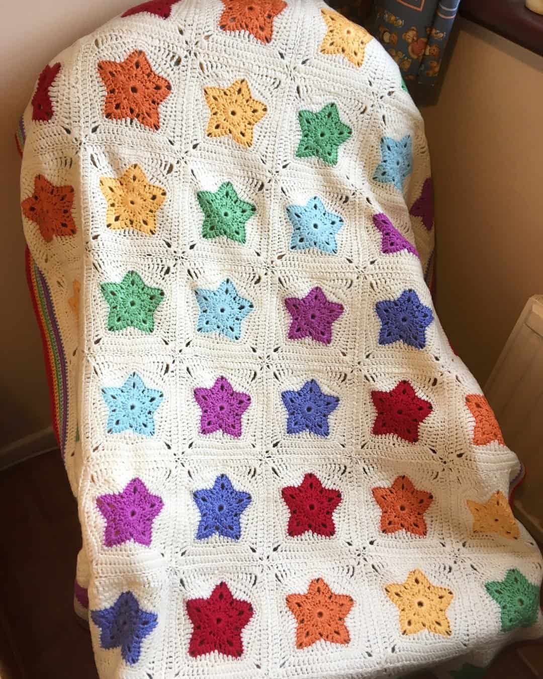 The 25 Best Crochet Blanket Patterns: Check Them Out! 21 Rainbow of Stars Baby Blanket Pattern