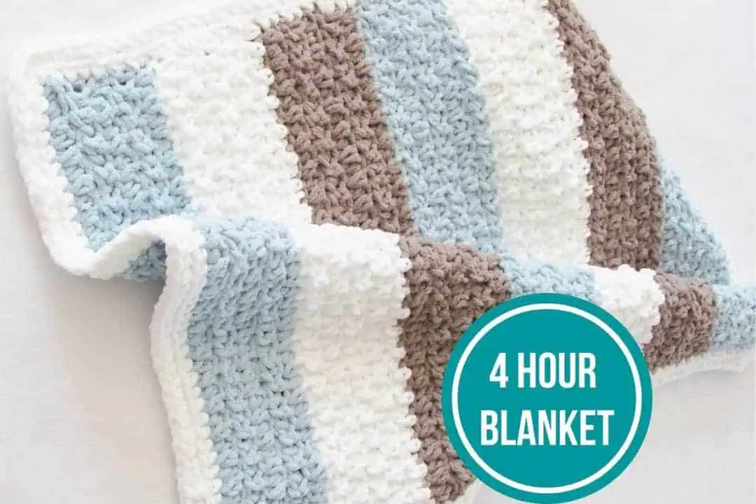 The 25 Best Crochet Blanket Patterns: Check Them Out! 14 4-Hour Crochet Blanket Pattern