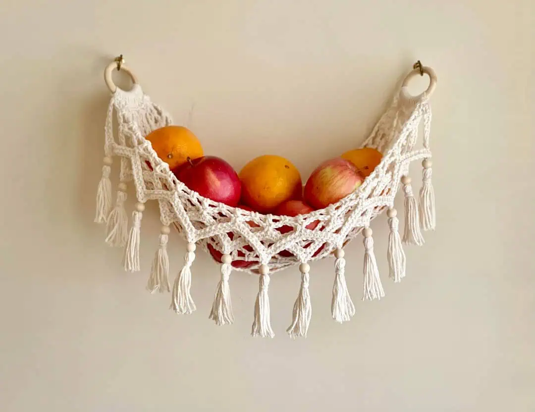 30 Crochet Hammock Patterns for Home, Pets, and Playful Storage 3 Crochet Fruit Hammock Pattern, Mini Boho Hammock