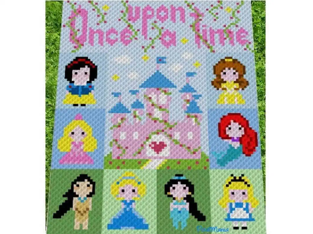 20 Crochet Princess Dress Blankets That Are Cute and Cozy 21 Once Upon a Time Graph for Crochet