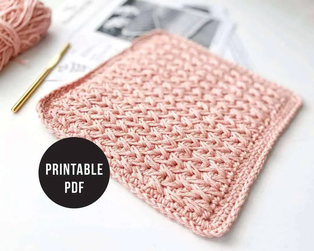 21 Crochet Patterns for the Kitchen: Don’t Miss These! 4 Luxe Feathers Dishcloth Crochet Pattern