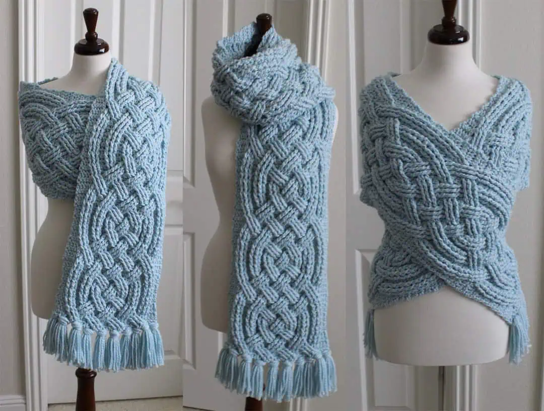 Crochet Cowl and Crochet Scarf Patterns – Adorable and Fun 6 Celtic Cable Scarf