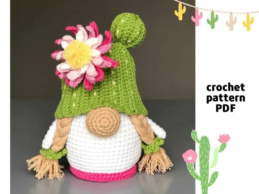 23 Free and Paid Crochet Cactus Patterns You’ll Want To Try 10 Crochet Cactus Gnome Pattern