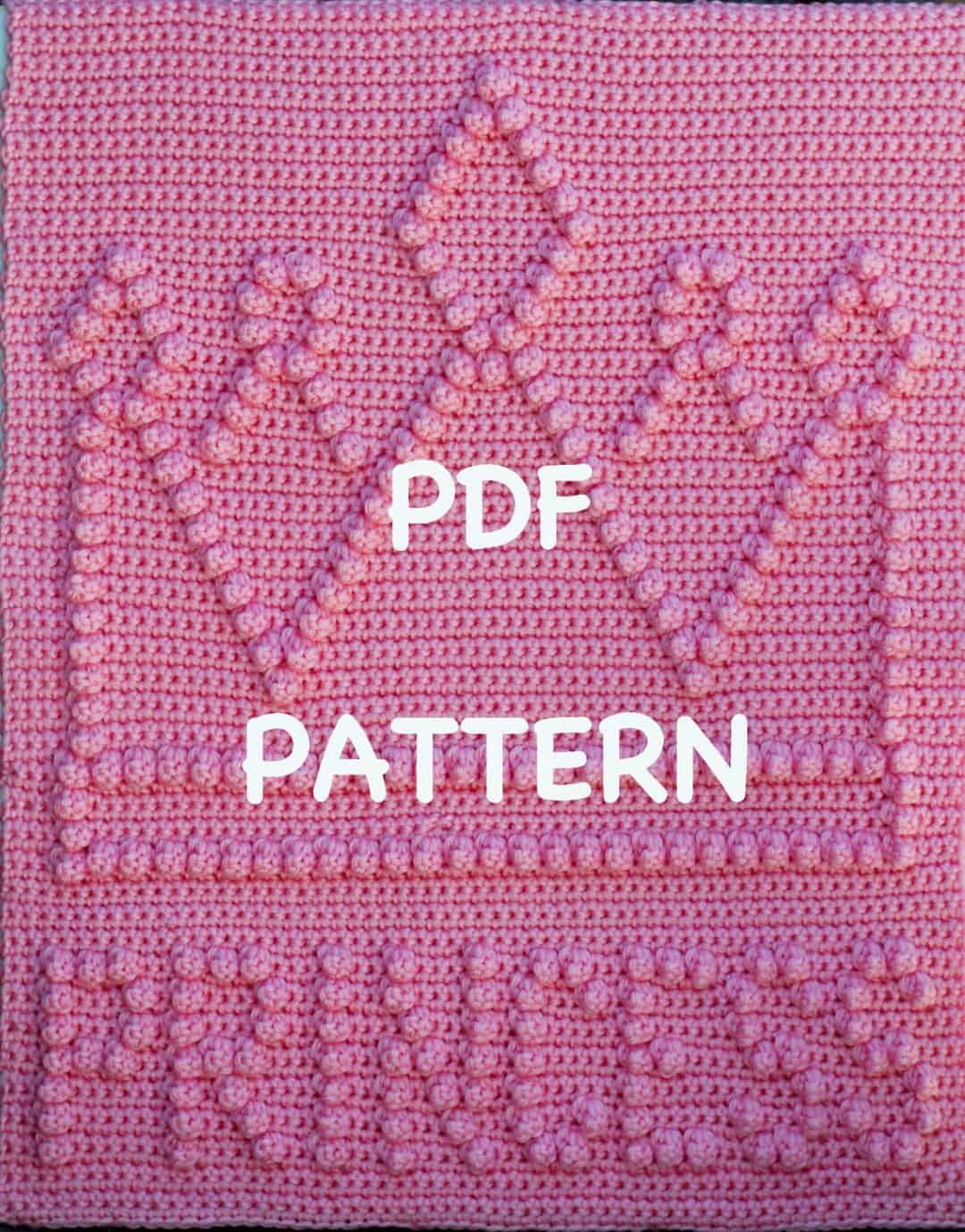20 Crochet Princess Dress Blankets That Are Cute and Cozy 11 Princess Crown Baby Blanket Pattern