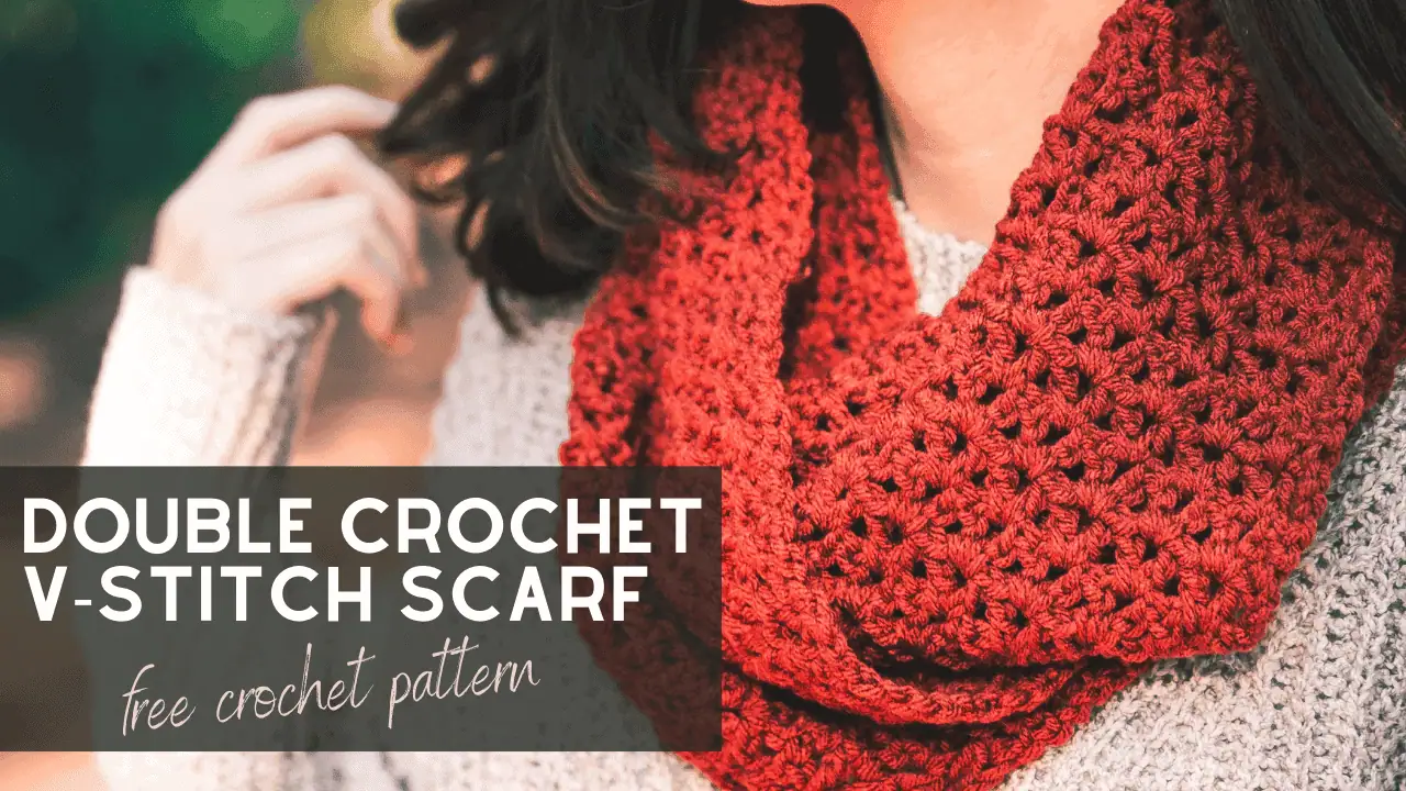 Double Crochet V Stitch Scarf