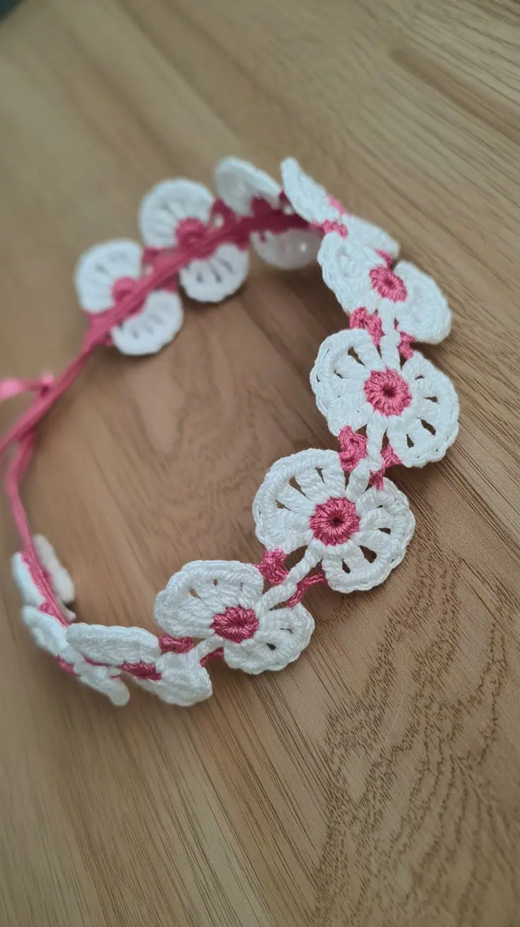 25 Baby Headband Crochet Patterns: Create Adorable Keepsakes for Your Little One 26 a close up photograph of a delicate croc Wj34KhUoSzCpOQdejAe1XA 9EDrFeTWQgm9oXkN3GQI0A