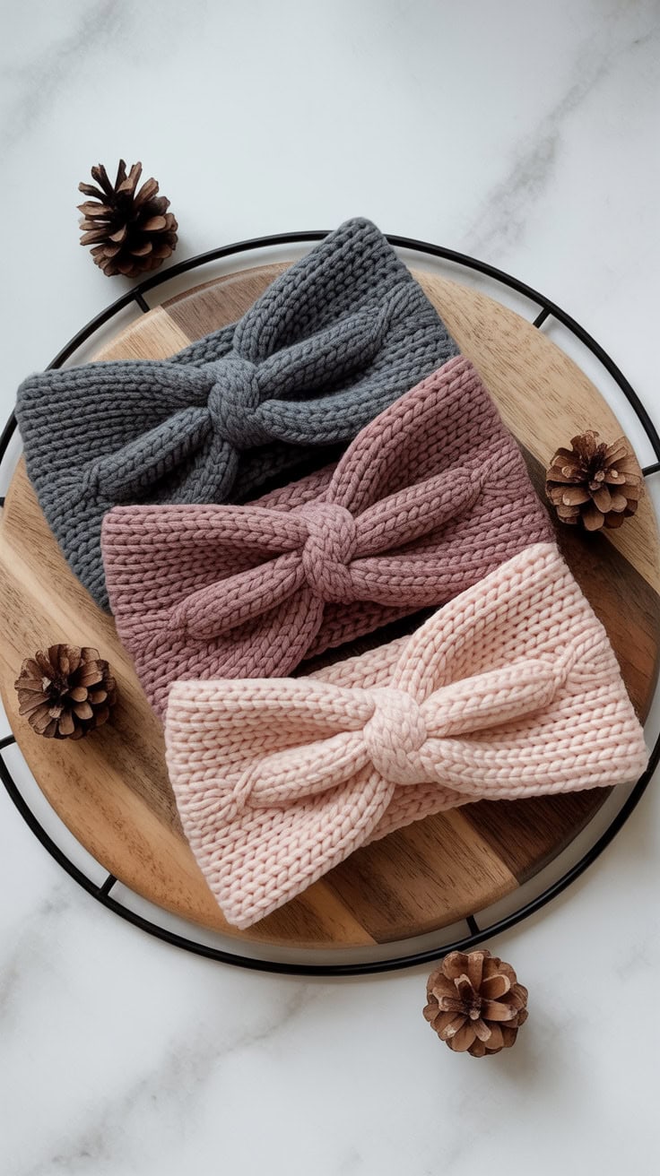 25 Baby Headband Crochet Patterns: Create Adorable Keepsakes for Your Little One 14 a product photography shot of three knit Z363EDUbSi6i1CQTLKJ0yA 3aaby9SRRbq39jdB MU Qw