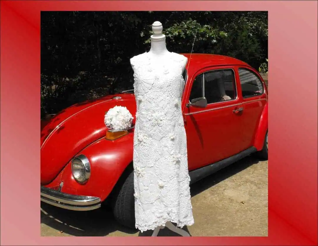 13 Examples of Upcycled Crochet for Crafting Inspiration 6 Handmade Vintage Doily Boho Wedding Dress
