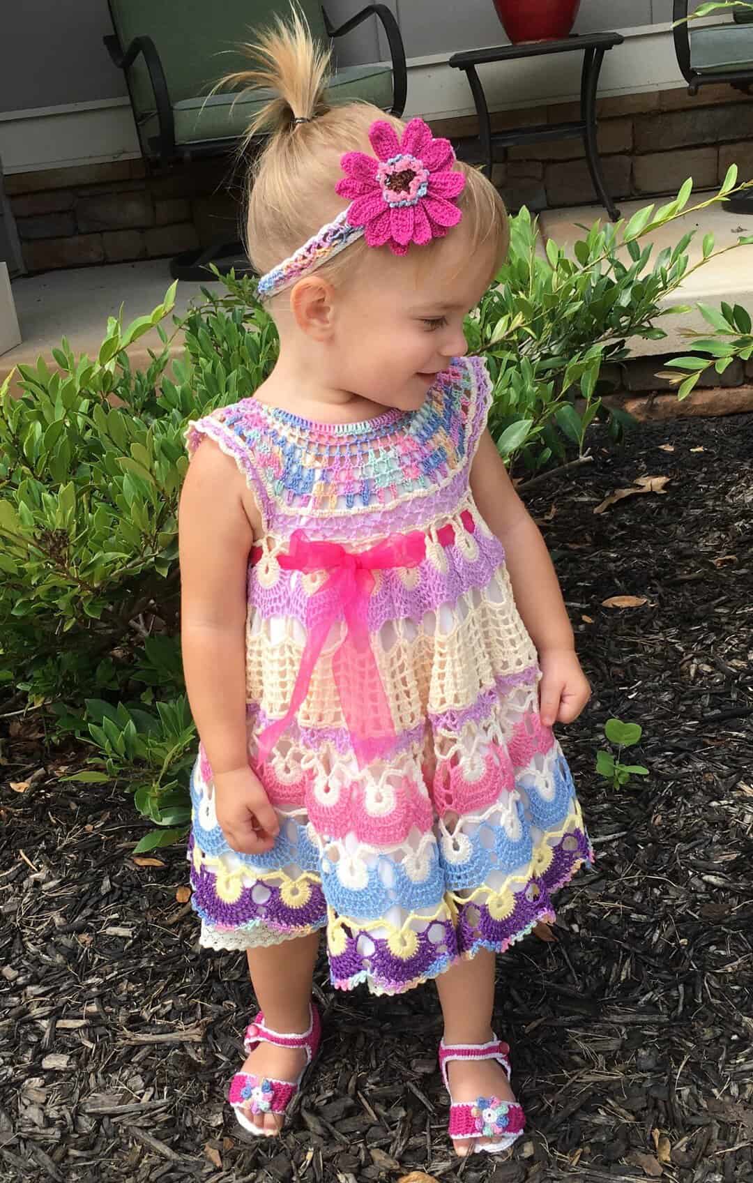 Crochet Dress Fantail Thread