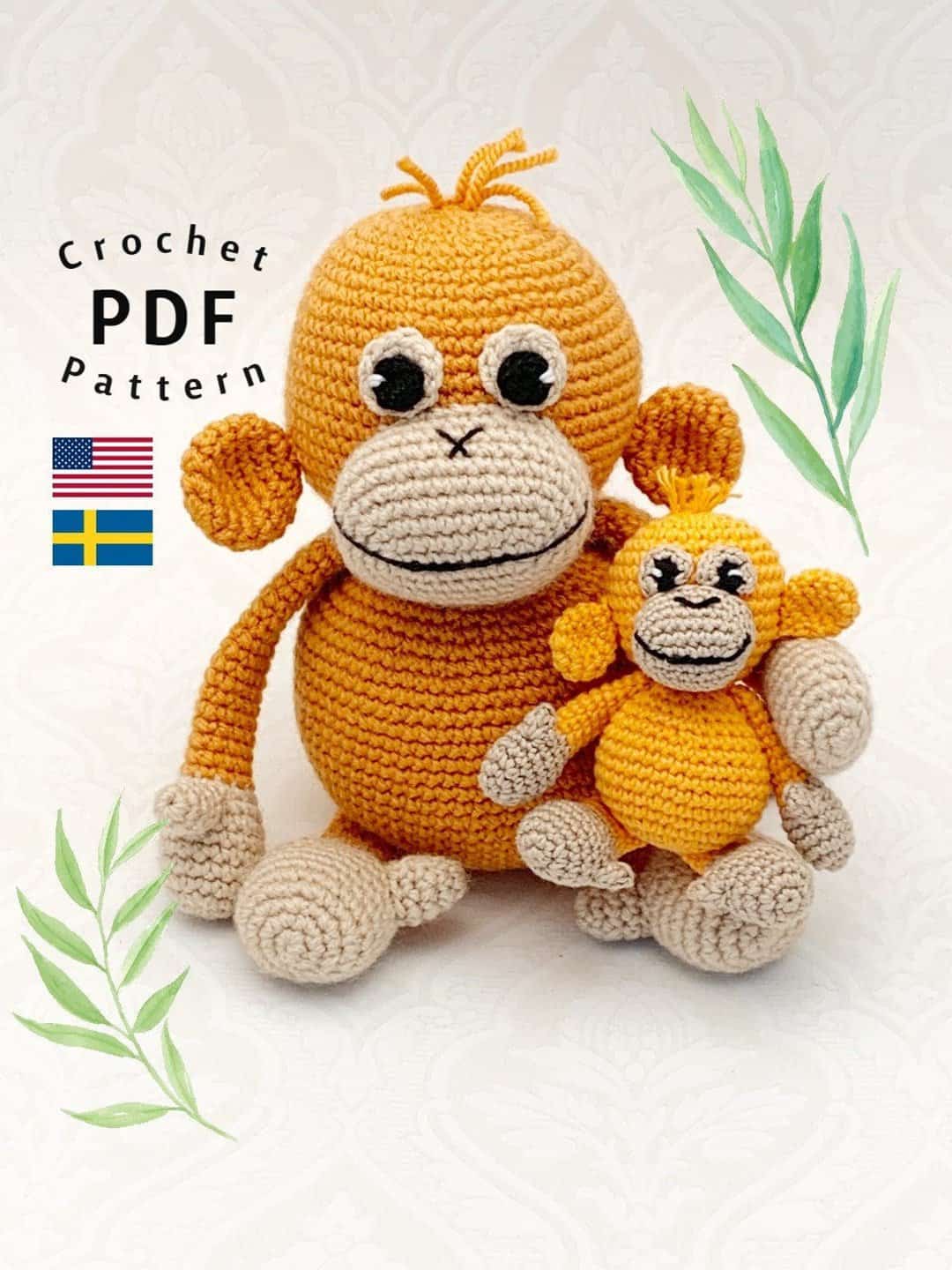Endangered Animal Crochet: Orangutan Crochet Patterns 7 Crochet Pattern Orangutans