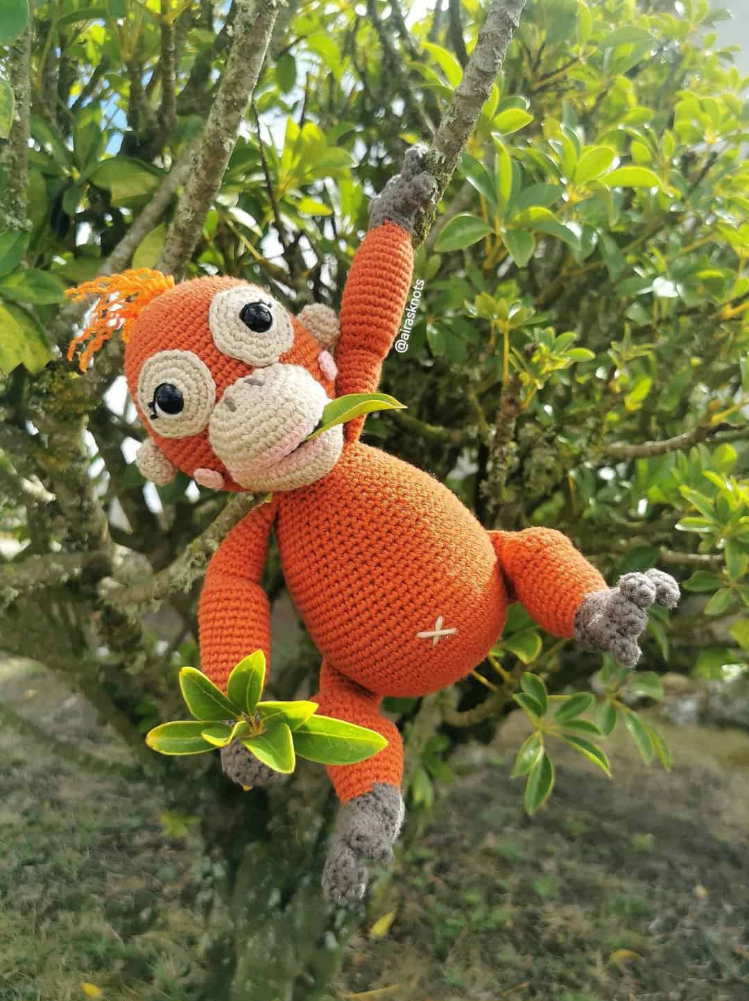 Endangered Animal Crochet: Orangutan Crochet Patterns 8 Mina the Baby Orangutan Amigurumi Pattern