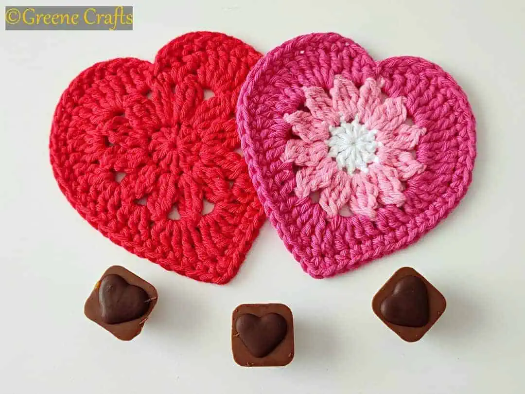 Valentine’s Day Heart Coaster with Flower Motif