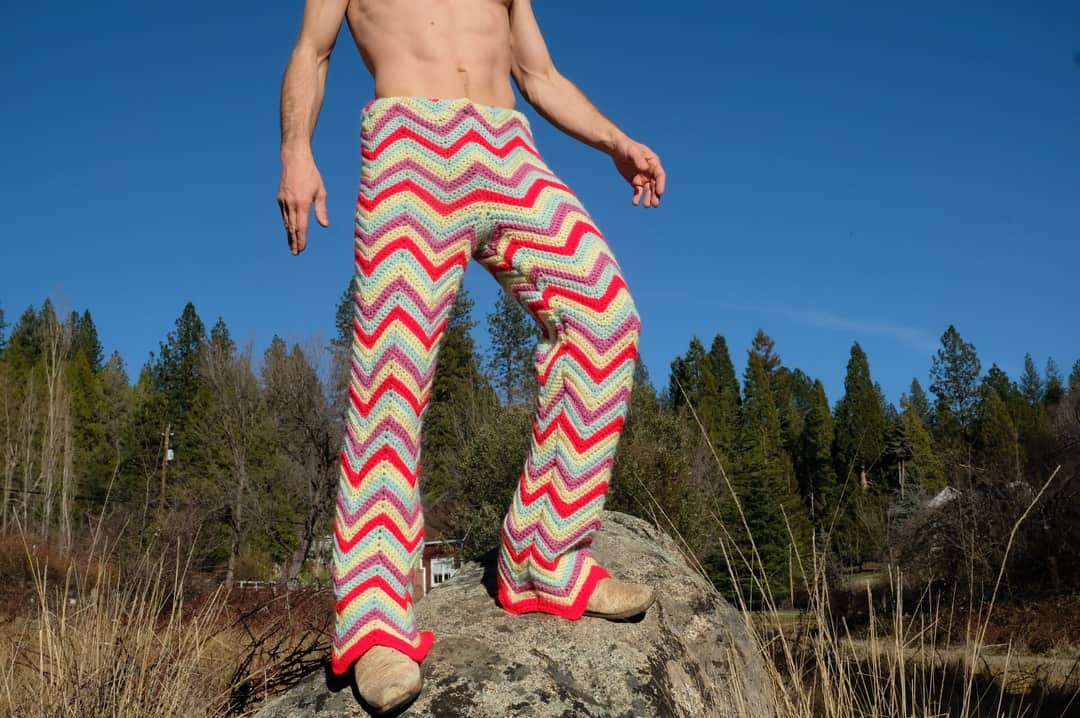 13 Examples of Upcycled Crochet for Crafting Inspiration 12 Crochet Disco Chevron Flares