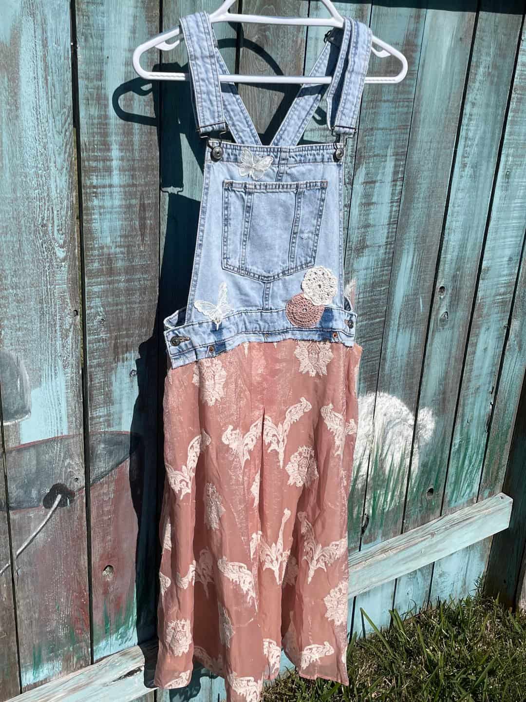 13 Examples of Upcycled Crochet for Crafting Inspiration 5 Fancy Upcycled Overall Dress