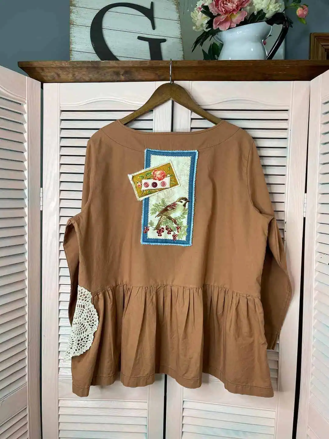 13 Examples of Upcycled Crochet for Crafting Inspiration 8 Boho Hippie Doily Tunic Top