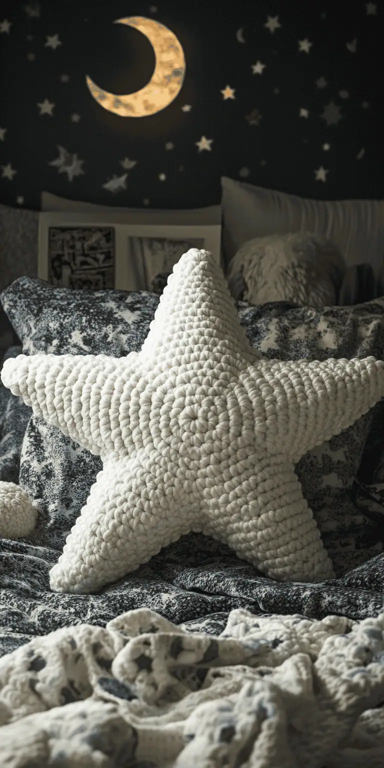 20 Star Pillow Crochet Patterns: Enhance Your Home Decor Today! 9 Celestial Star Crochet Pillow Pattern – Jayda InStitches