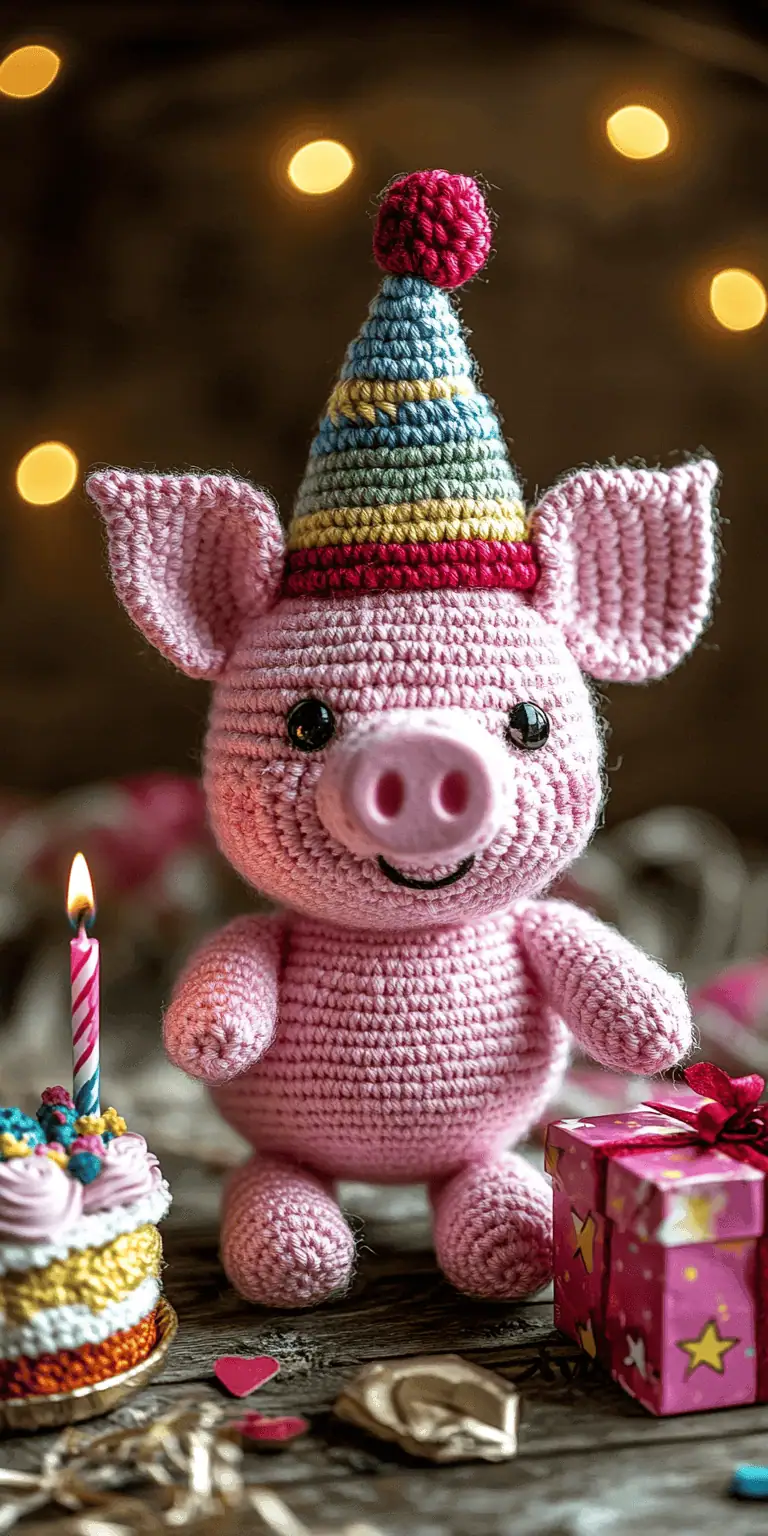 19 Pig Crochet Patterns: Create Adorable Piggy Projects for All Ages! 31 Crochet Pattern for Birthday Piglet