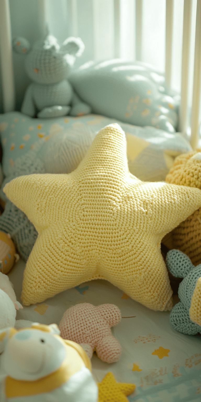 20 Star Pillow Crochet Patterns: Enhance Your Home Decor Today! 33 Happy Star Magicalknit Baby Toy Pattern