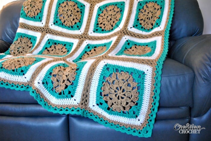 Sand and Surf Throw Free Crochet Afghan Pattern