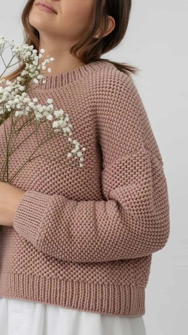 26 Cropped Sweater Crochet Patterns: Upgrade Your Wardrobe Handmade Style 44 a close up fashion photograph of a chunk gWFKg49QTnaVlaRF2uOffQ