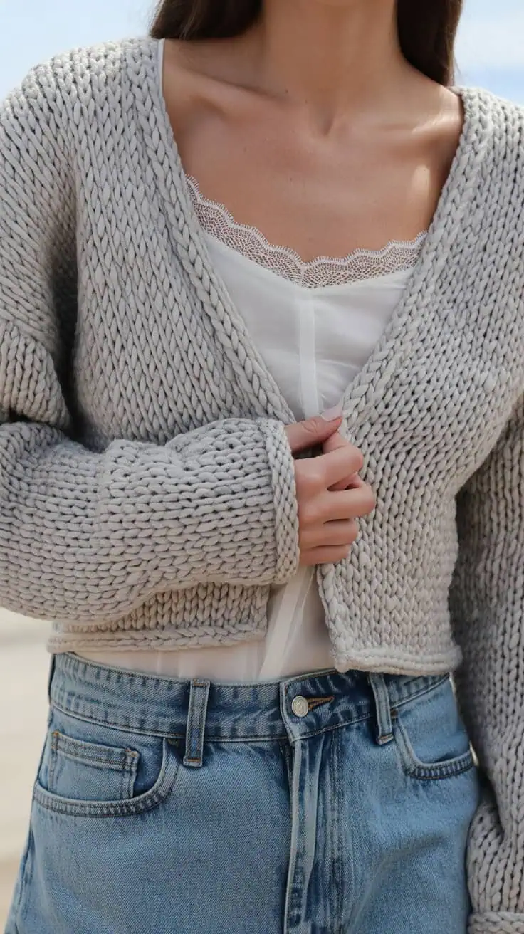 26 Cropped Sweater Crochet Patterns: Upgrade Your Wardrobe Handmade Style 18 a close up fashion photograph showing a uWegrkAoT82EA7FVCqHvww zhh5o2IhRPCnpwBgbnhCLw