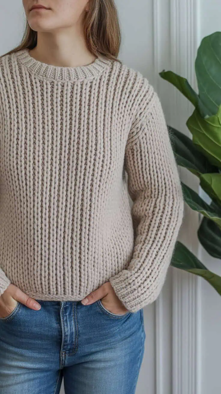 26 Cropped Sweater Crochet Patterns: Upgrade Your Wardrobe Handmade Style 24 a close up product photography shot of