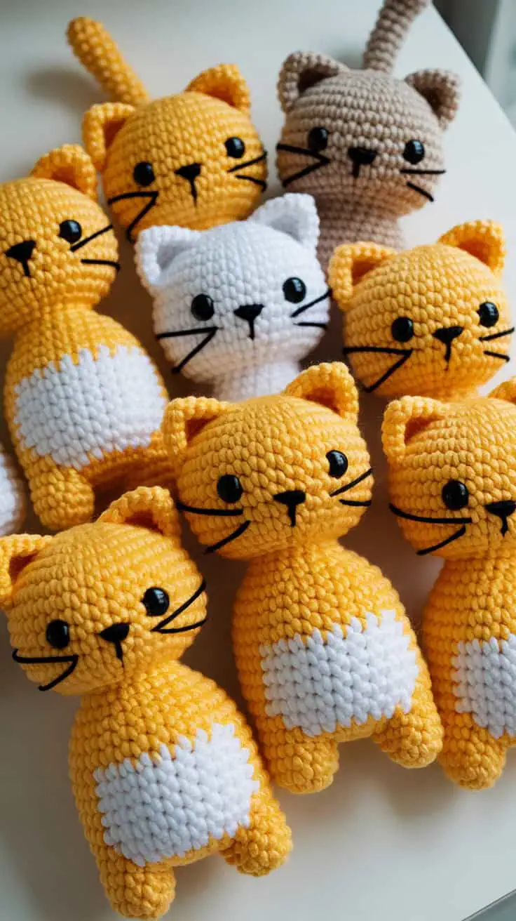 9 Pusheen Crochet Patterns: Fun & Easy Projects for Cat Lovers 6 a collection of handmade crochet cat