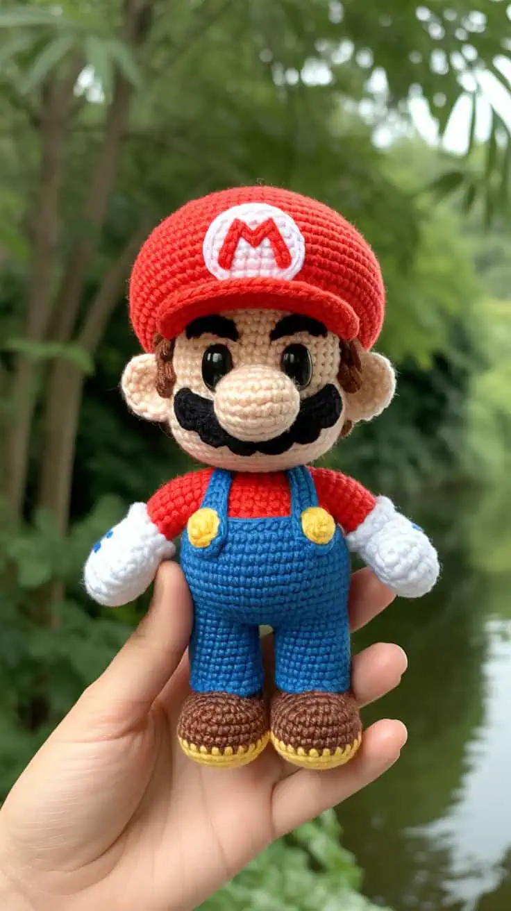 22 Mario Crochet Patterns: Fun and Unique Designs For All Fans 36 a handcrafted amigurumi style mario