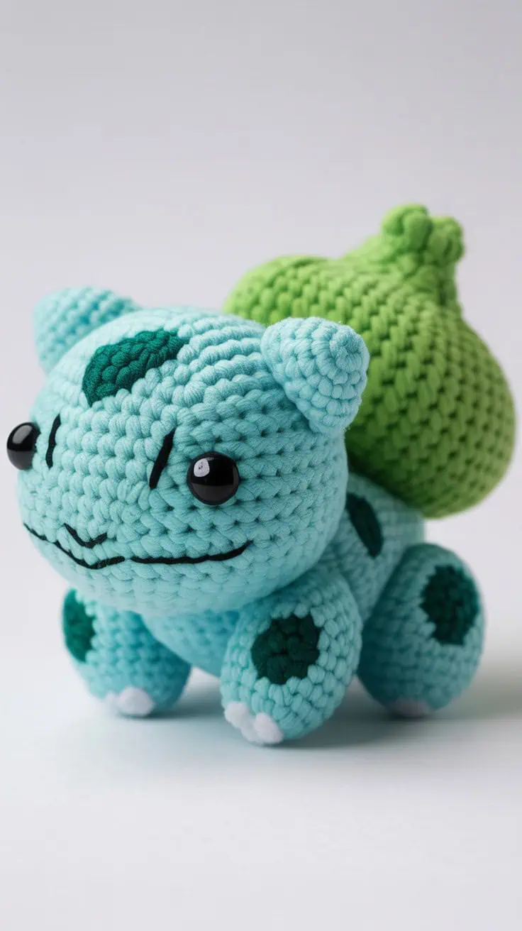 12 Bulbasaur Crochet Patterns: Delight Your Inner Pokemon Fan Today! 6 a handcrafted amigurumi style plush toy Nmc1l HjTrKq4H FLRCLlg WB pd 8FQDCrTuE7bRG yw