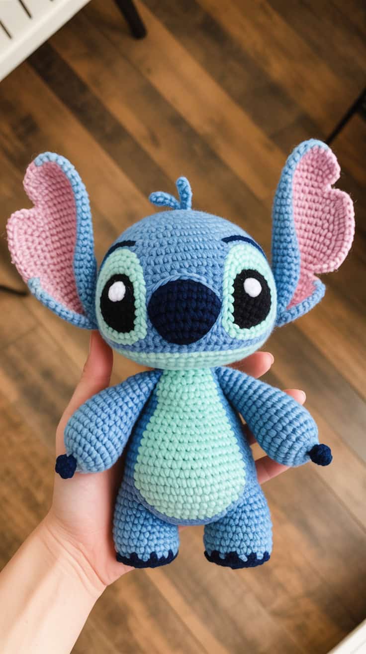 a handcrafted crochet amigurumi stitch d Sb