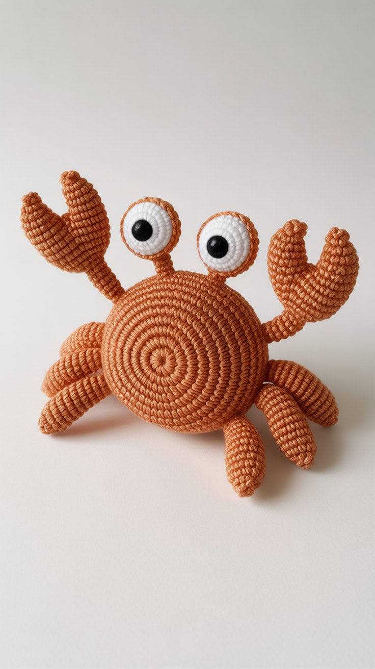 a handmade crochet crab plush toy photog GdI7csinSCClSVpa9yWKYw DJy17mdiQMa0eE8DnoF4iQ