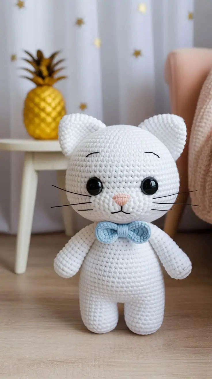 9 Pusheen Crochet Patterns: Fun & Easy Projects for Cat Lovers 10 a high quality photograph of a white ami 3gg93wGgTG WYyFQ83dbJQ i8xQDT2yTY d1DZ4KnIhdw cover