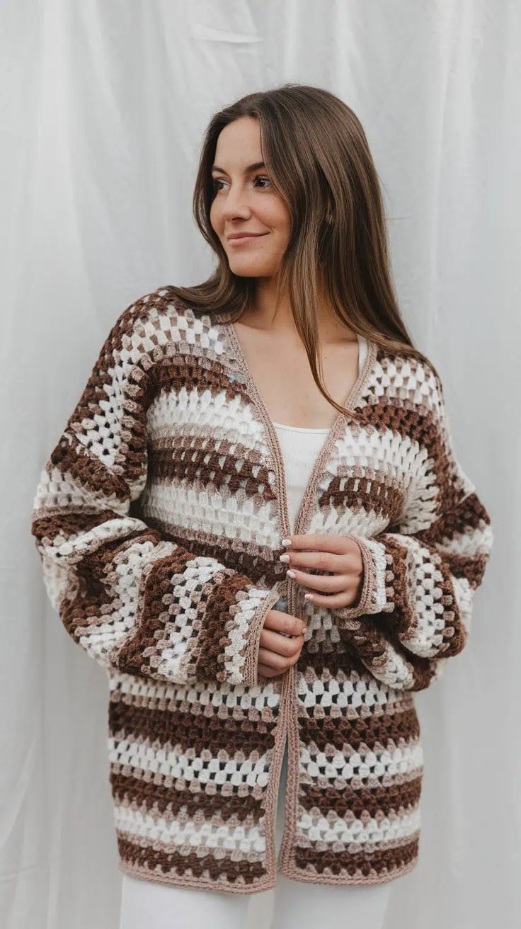 24 Lace Cardigan Crochet Patterns: Upgrade Your Wardrobe With Handmade Charm! 43 a photo of a woman with long brown hair 6E7IVc95SuO1YsfIclt0SQ QyJF6EzZRzW4ma0VICyeTQ