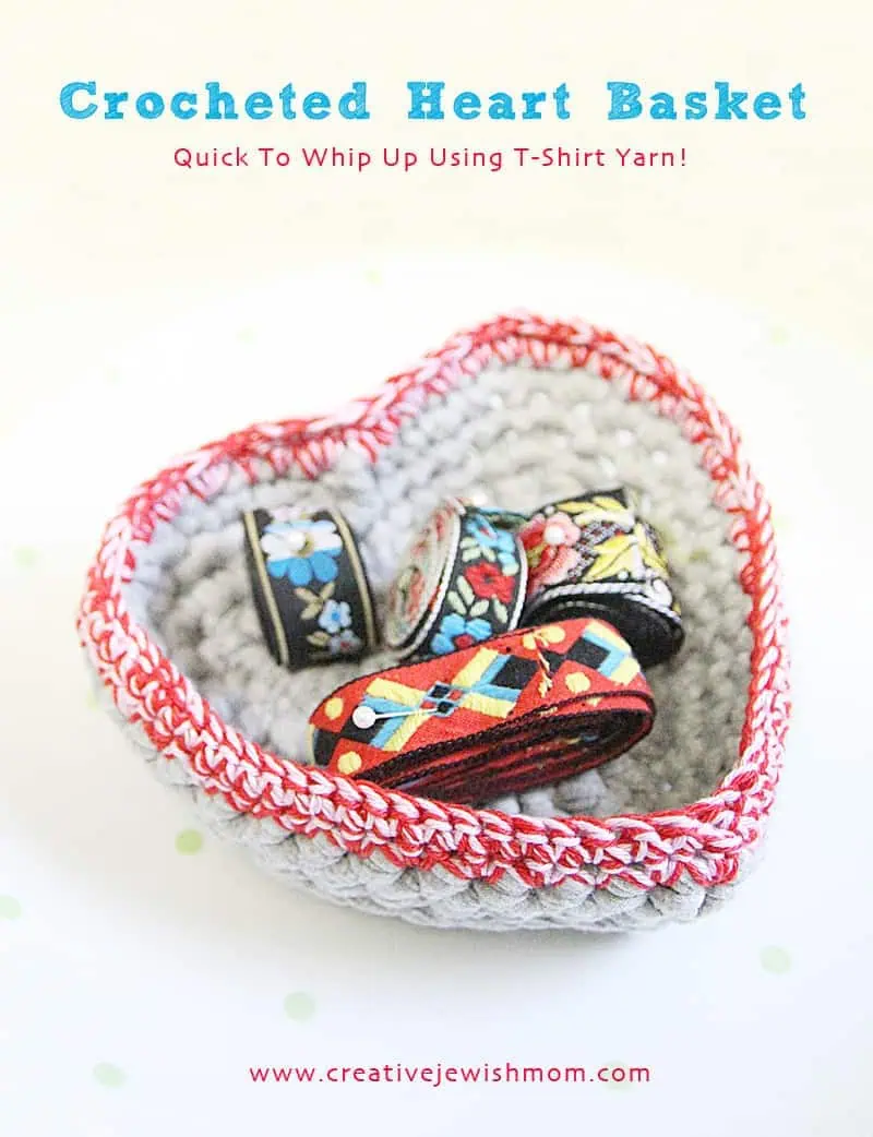 19 Plarn & Tarn Projects for Sustainable Creations 6 T-Shirt Yarn Heart Basket