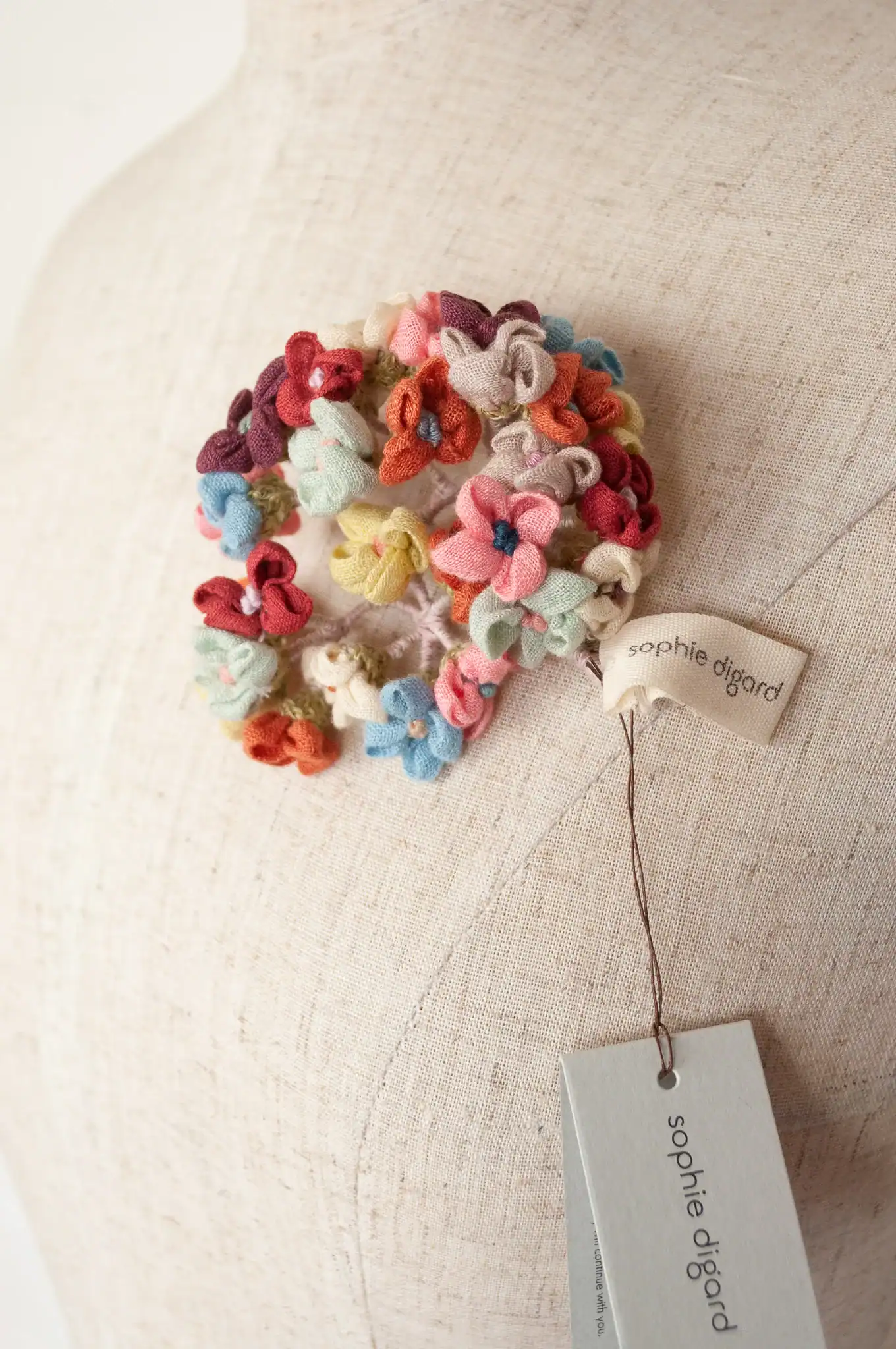 Revisiting the Beautiful Crochet of Sophie Digard 9 Sophie Digard brooch - Linen flowers CBGR
