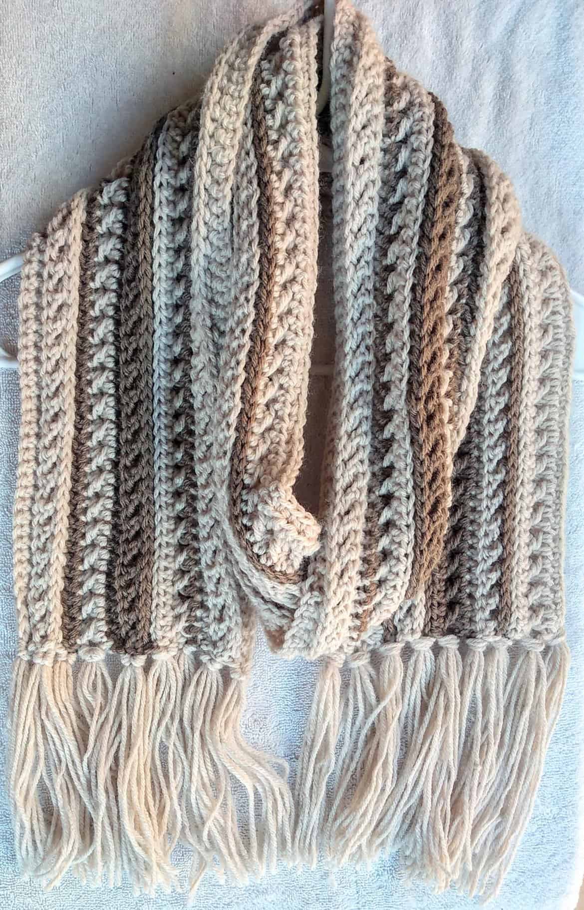 10 Examples of Crochet Scarves From Pinterest: Cute & Lovely 9 Simple Textured Crochet Scarf