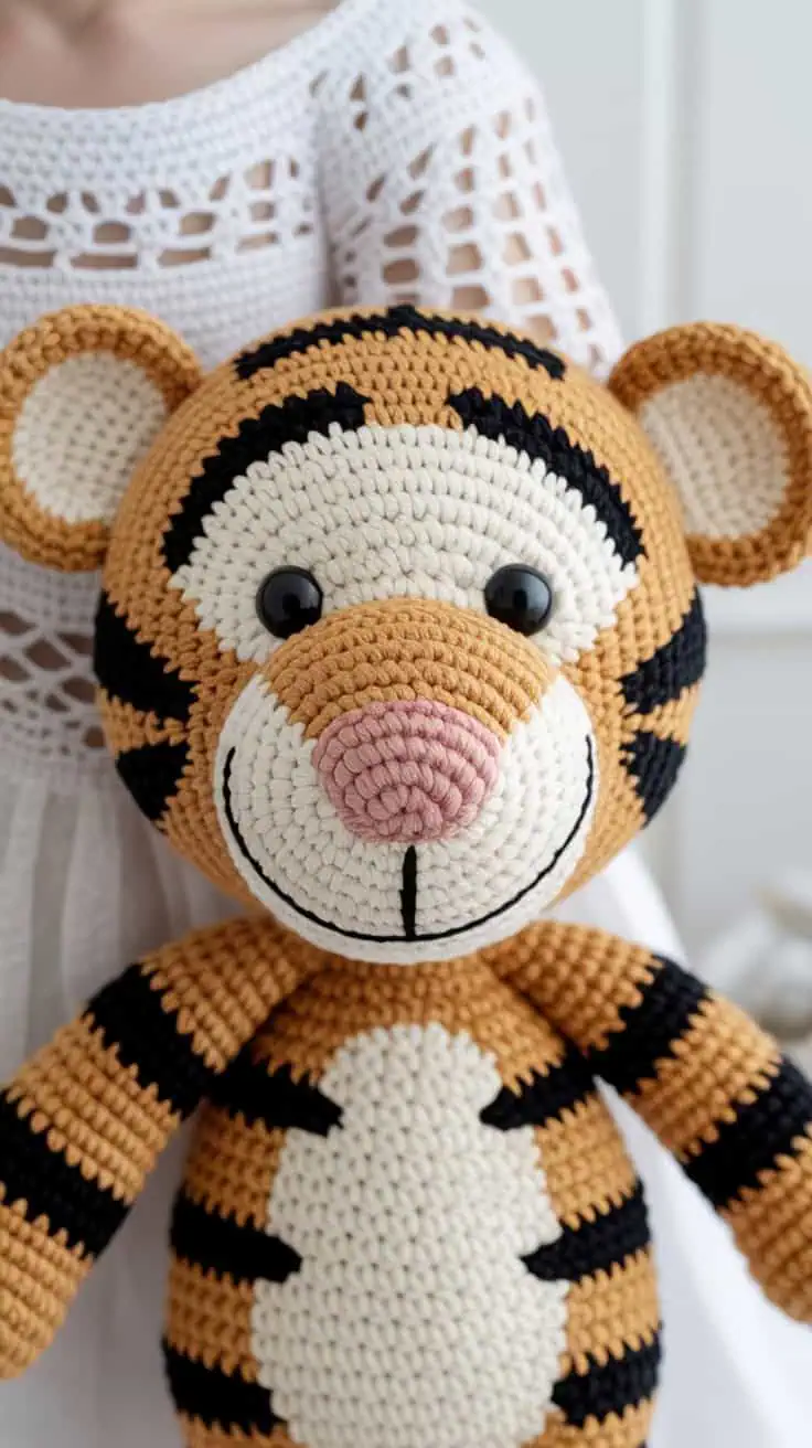 7 Tigger Crochet Patterns: Fun and Exciting Designs for Every Crochet Lover! 2 a close up photograph of a handcrafted c J eS6zQJSyGH7Oh280hE2w hyzQaQIFS7OKdstJ v7oJA