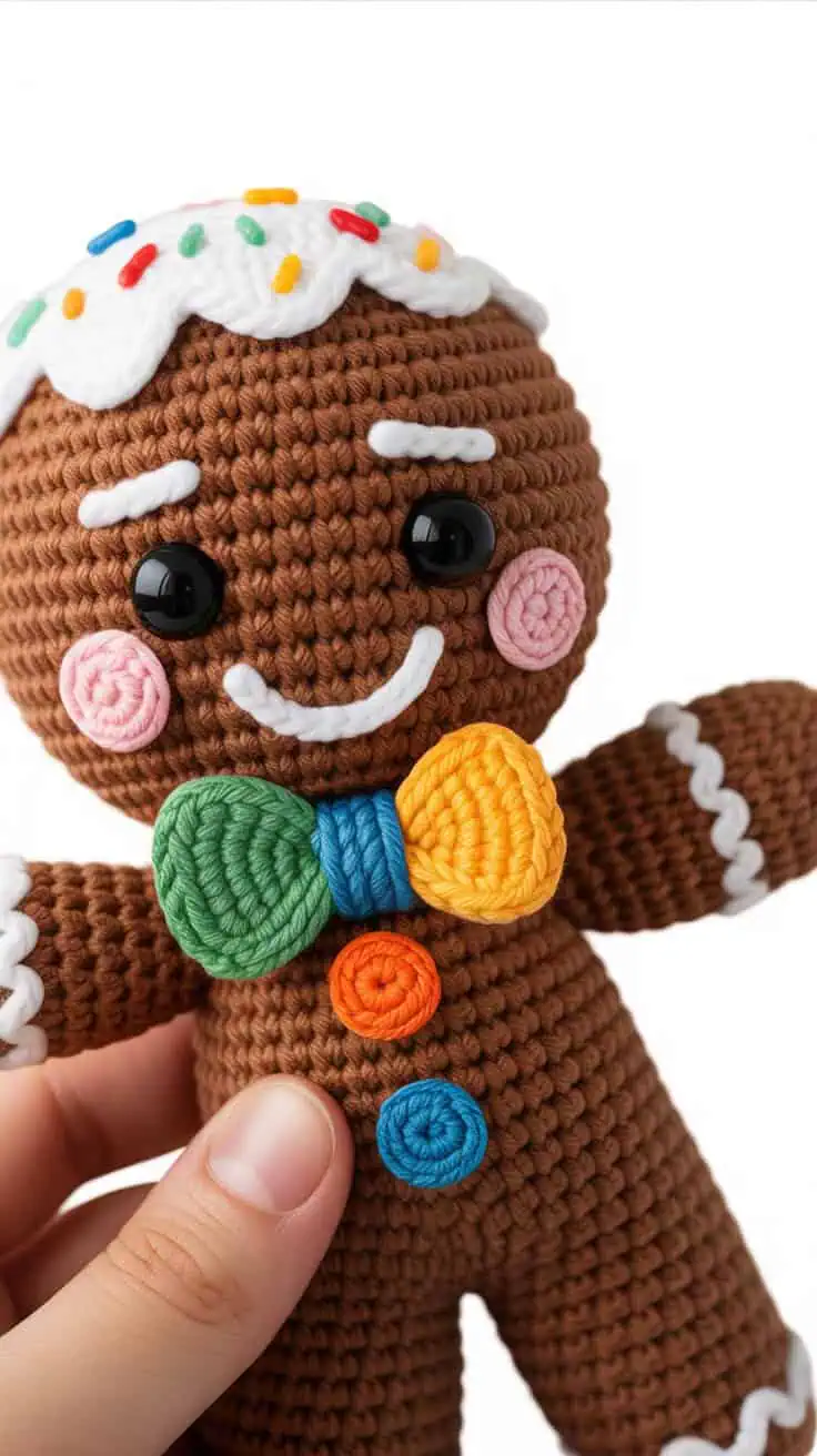 18 Gingerbread Man Crochet Patterns: Make Your Holidays Extra Cozy! 25 a close up photograph of a handcrafted g SuqUE3SaSLG JnDtJHVPZg q8XYgcURReW6HrR9 6