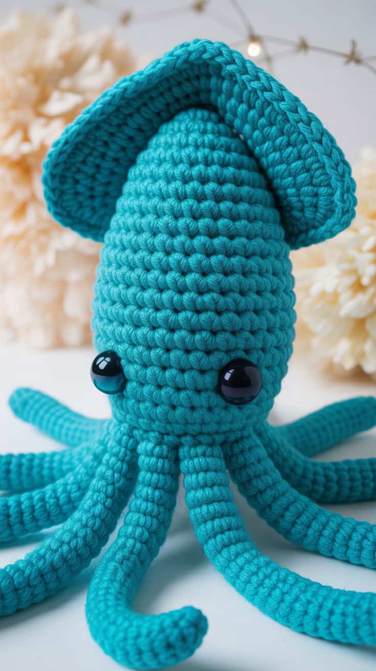 24 Squid Crochet Patterns: Unique Designs for Ocean-Loving Crafters 51 a close up photograph of a handcrafted t 2uWshj9jRtmHeJZ2Tmzwxw avDxWCkeR32gQzxX qAZ A