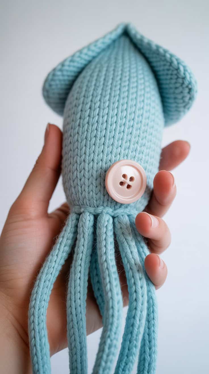 24 Squid Crochet Patterns: Unique Designs for Ocean-Loving Crafters 23 a close up photograph of a handcrafted