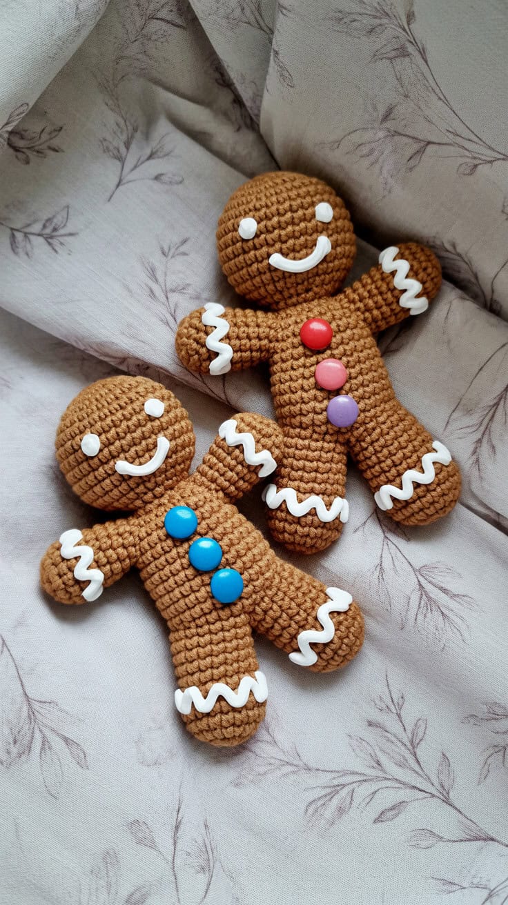 18 Gingerbread Man Crochet Patterns: Make Your Holidays Extra Cozy! 31 a close up photograph of two crocheted g sXf8uqzNS9WBbgwBua93ig wfdCUULtQ SlVSLV7sLa4Q