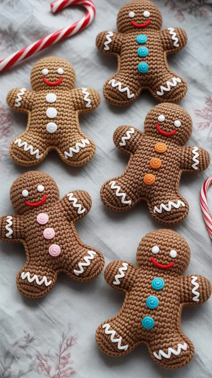 18 Gingerbread Man Crochet Patterns: Make Your Holidays Extra Cozy! 13 a collection of crocheted gingerbread ma w9SDRGfJQU nzzgTI9Dt2w jt12nfA8TmyEJwp1bonJIw