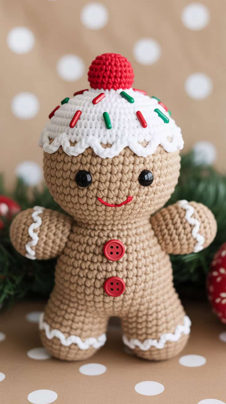 18 Gingerbread Man Crochet Patterns: Make Your Holidays Extra Cozy! 39 a crocheted gingerbread man ornament wit cHk AjdQremYz8DPW2wnw sgmyFAGITNa gfGNKuMujQ