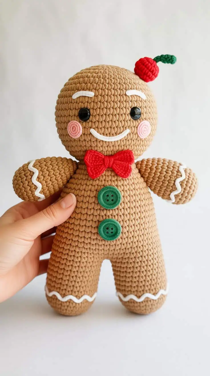 18 Gingerbread Man Crochet Patterns: Make Your Holidays Extra Cozy! 29 a handcrafted amigurumi style gingerbrea Fj NIoDxR5atf4HTMABksw 9GbKlygdR e zRJwsXWB4w