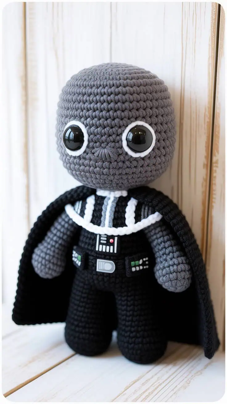 16 Darth Vader Crochet Patterns: Unleash Your Inner Sith with Creative Crafts 14 a handcrafted crochet amigurumi doll of CH6RTjGbTweSrBaXR7zS7w banCqTzCQ4KTsdZWkbKafw