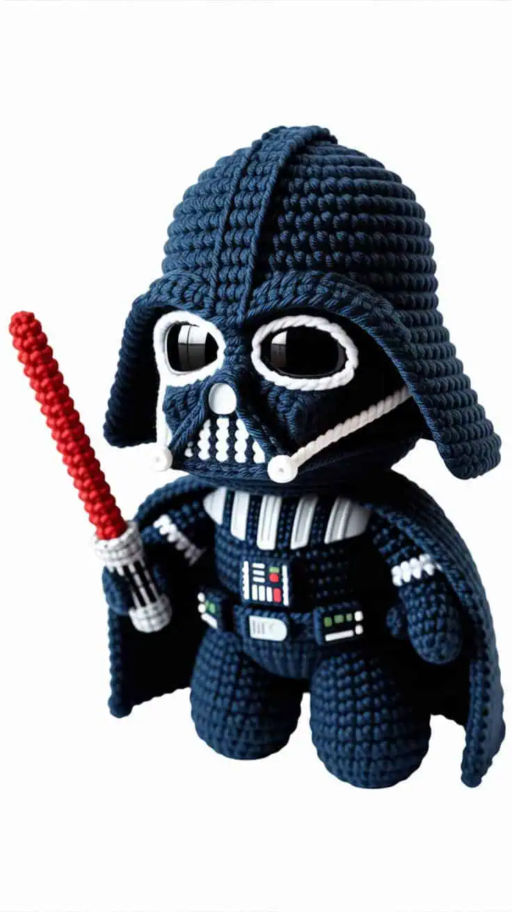 16 Darth Vader Crochet Patterns: Unleash Your Inner Sith with Creative Crafts 2 a handcrafted crochet darth vader doll