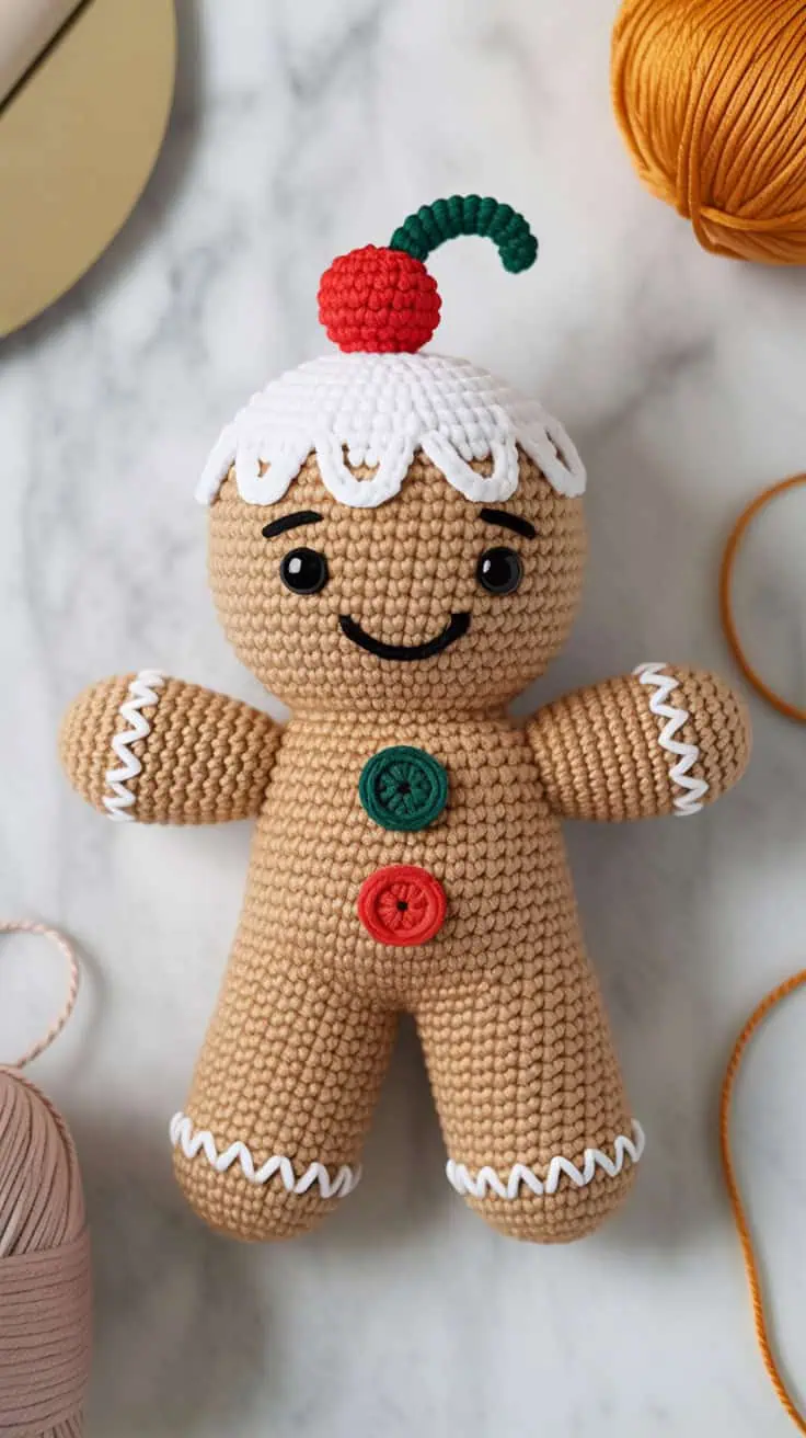 18 Gingerbread Man Crochet Patterns: Make Your Holidays Extra Cozy! 21 a handcrafted crochet gingerbread man do ozowuUzTRJmSCdAJi bB8Q EVaHMw7tT3OpLRRKfw5tOg