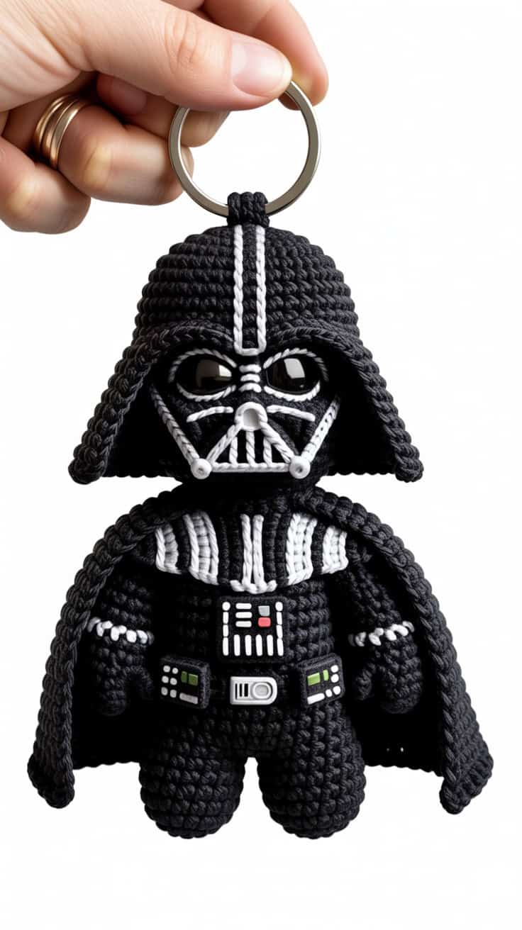 16 Darth Vader Crochet Patterns: Unleash Your Inner Sith with Creative Crafts 12 a handcrafted crochet keychain of darth 0XOVClF0TCeeKcHIKs3gLA NZeO9pYBR2eBOpg9LIeFXA
